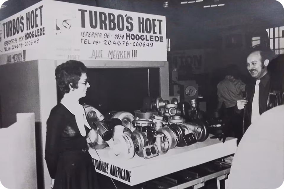 Turbos Hoet stand, vintage photo